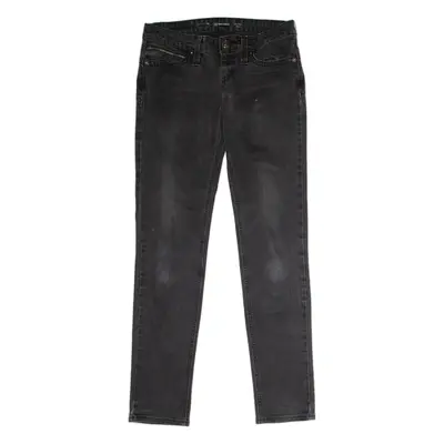 LEVI'S Demi Curve Low Rise Womens Jeans Black Skinny Charcoal Wash W28 L32
