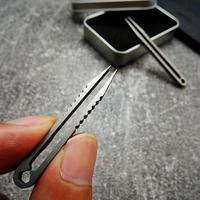 Portable Titanium Alloy Tweezer, Lightweight & Compact Tweezer with Precision Grip, Hand Tool for Outdoor Survival & Travel, ...