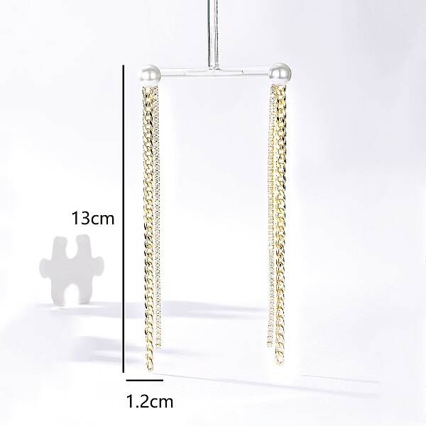 Chic Minimalist Copper Earrings with 18K Gold Plating and Tassels