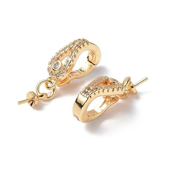 Brass Crystal Rhinestone Twister Clasps