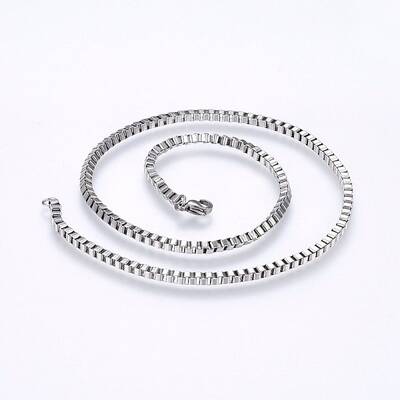 Non-Tarnish 304 Stainless Steel Box Chain Necklaces
