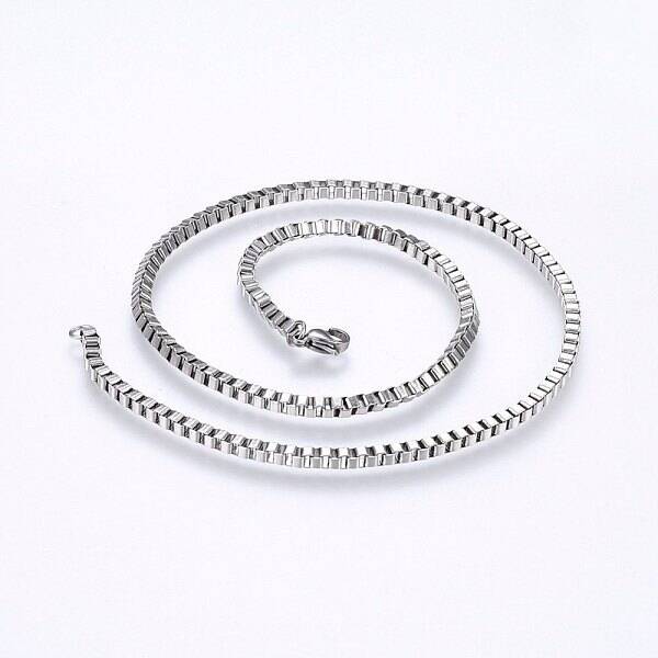 Non-Tarnish 304 Stainless Steel Box Chain Necklaces