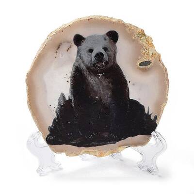 Printed Natural Agate Slice Stone Ornament