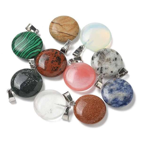 Natural & Synthetic Mixed Gemstone Pendants