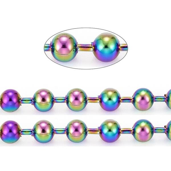 PVD Vacuum Plating 304 Stainless Steel Ball Chains