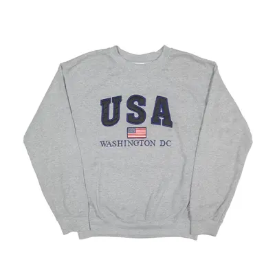 GILDAN USA Washington DC Sweatshirt Grey Mens S