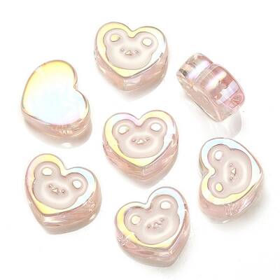 UV Plating Rainbow Iridescent Acrylic Enamel Beads