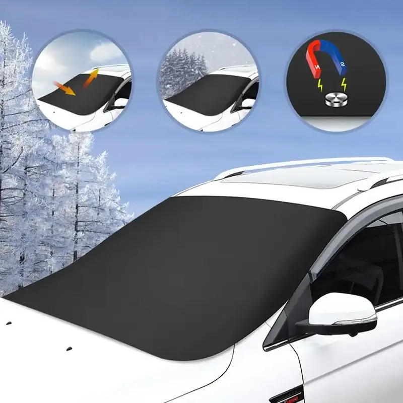 Winter Car Windshield Snow Cover, Magnetic Summer Car Windshield Sun Shade, Car Exterior Accessories for Winter & Summer, Sui...