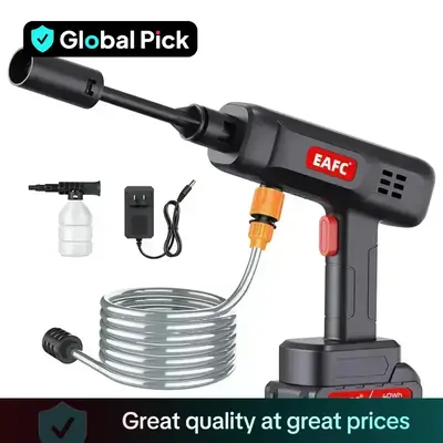 Portable High Pressure Car Washing Water Gun, 1 Count Multifunctional Wireless Rechargeable High Pressure Water Gun, Suitable...