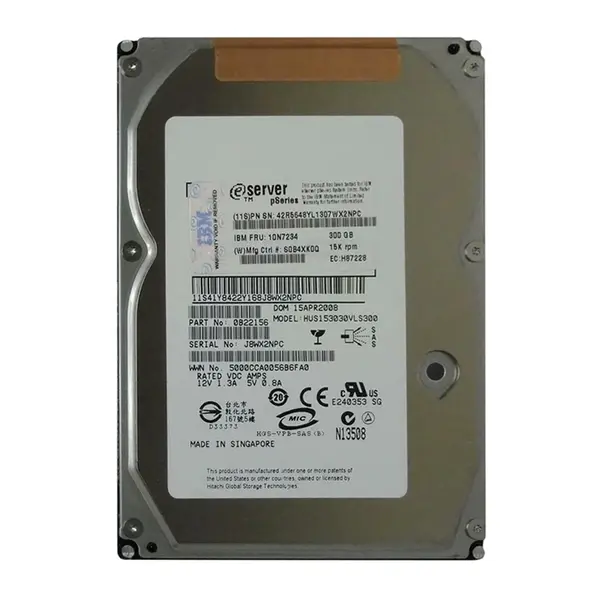 10N7234 IBM 300GB 3Gb/s SAS 15000 3.5-Inch Hard Drive