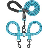 2  Leash, 360Â° Swivel No Tangle Double  Walking & Training Leash, Comfortable Shock Absorbing Lead  2  with Ease Harnesses...