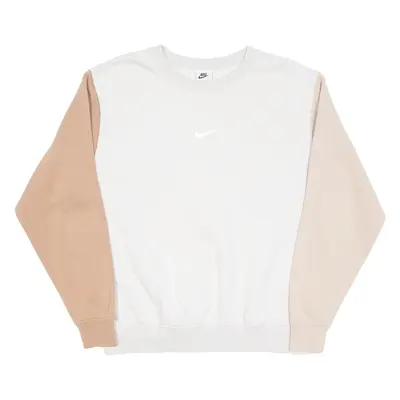NIKE Loose Fit Womens Sweatshirt Beige M