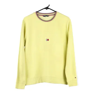 Tommy Hilfiger Sweatshirt - Large Yellow Cotton Blend