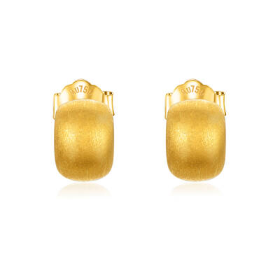 18K Gold Couple Stud Earrings