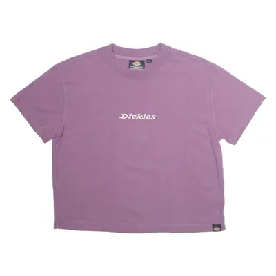 DICKIES Cropped Womens T-Shirt Purple M