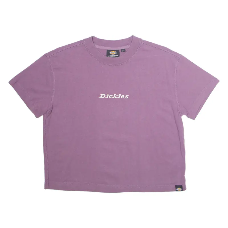 DICKIES Cropped Womens T-Shirt Purple M