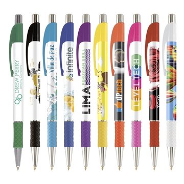 250 Promotional Elite Slim - Basket Weave Grip & Hybrid Ink