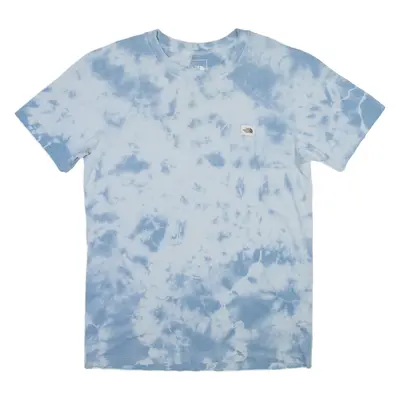 THE NORTH FACE Mens Tie Dye T-Shirt Blue Crew Neck M