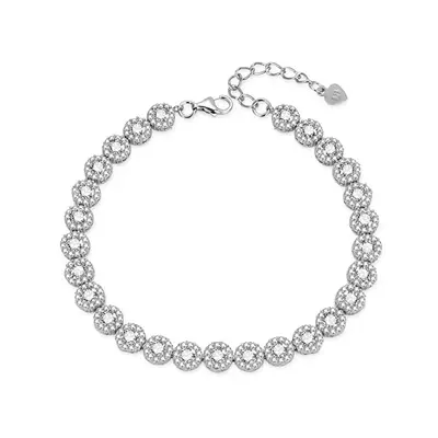 Agato Elegant silver bracelet with zirconia AGB769/21