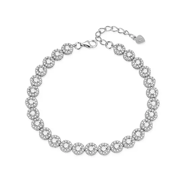 Agato Elegant silver bracelet with zirconia AGB769/21