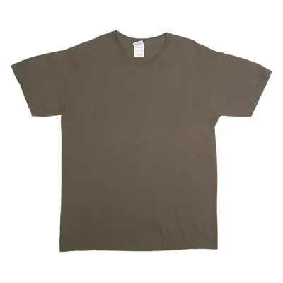 GILDAN Mens T-Shirt Grey Crew Neck M