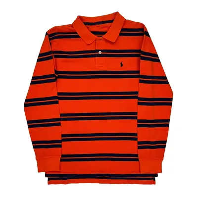 Polo By Ralph Lauren Striped Long Sleeve Polo Shirt - Small Black Cotton