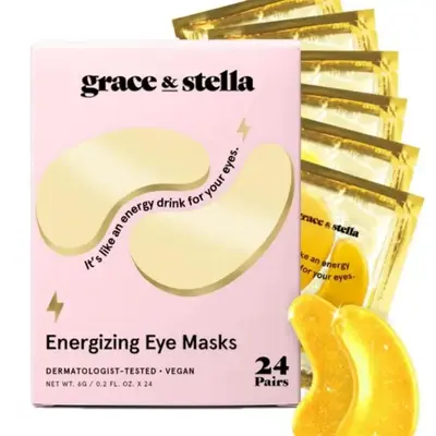 grace & stella under eye masks for dark circles puffy eyes wrinkles hydrating firming smoothing pink blue purple giftsets