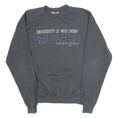 CHAMPION Womens Sweatshirt Grey 90s USA S