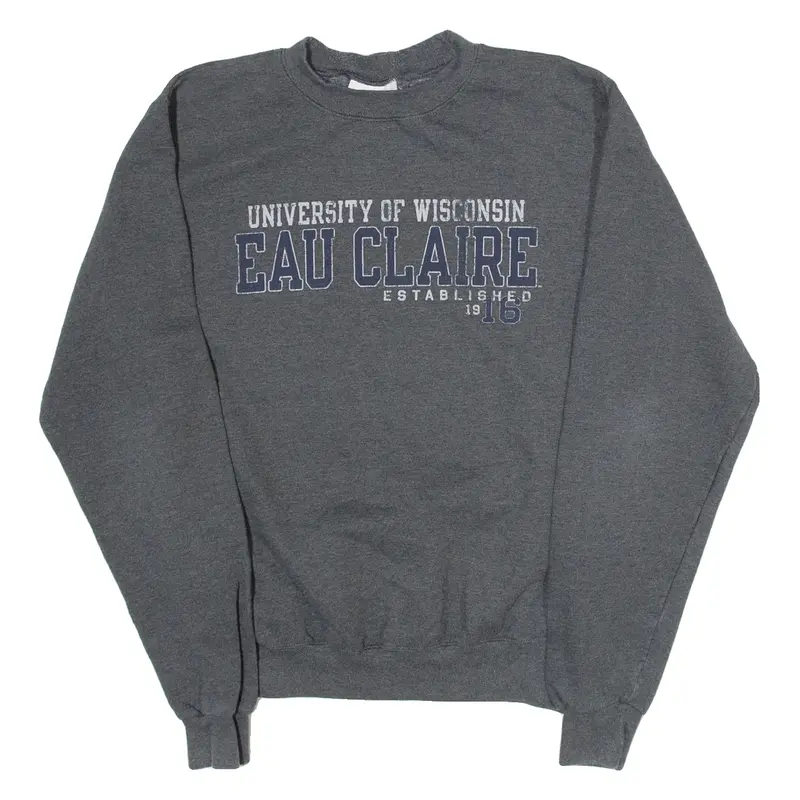CHAMPION Womens Sweatshirt Grey 90s USA S