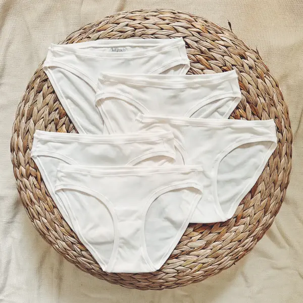 Womens' TENCEL™ Micro Modal The Weekender Bikini Briefs - 5 Pack | Size: Medium | Color: White | Pack Size: 5-Pack