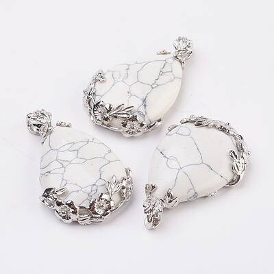 Valentine Gifts Idea for Guys Natural Howlite Pendants