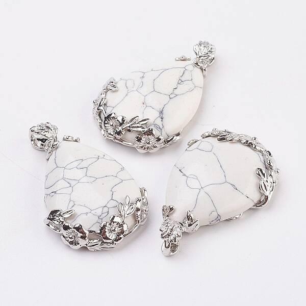 Valentine Gifts Idea for Guys Natural Howlite Pendants