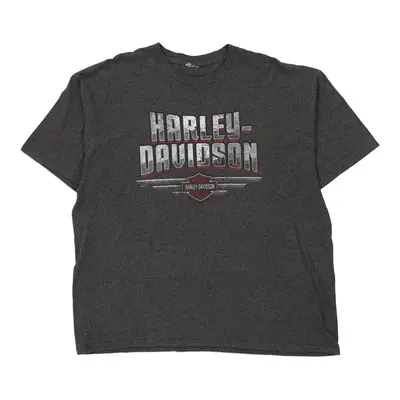 Rochester, NH Harley Davidson Graphic T-Shirt - 2XL Grey Cotton