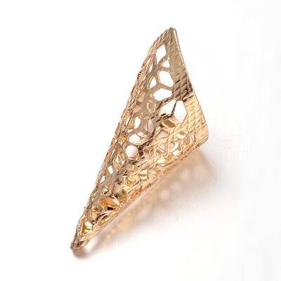 Apetalous Filigree Brass Bead Cones