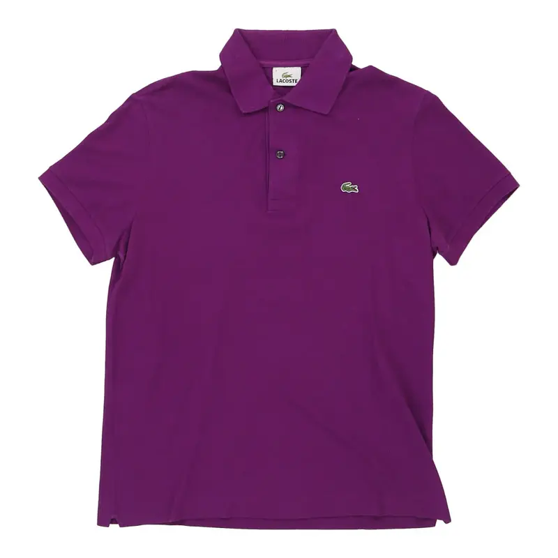 Lacoste Polo Shirt - Small Purple Cotton