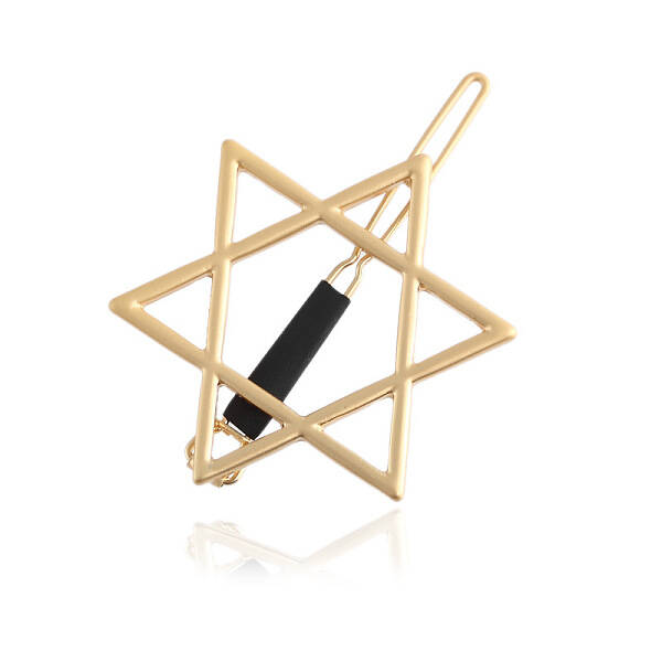 Star of David Alloy Hollow Geometric Hair Pin