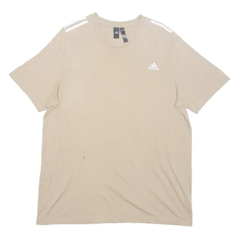 ADIDAS Womens T-Shirt Brown XL