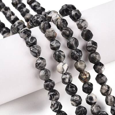 Natural Map Stone/Picasso Stone Beads Strands