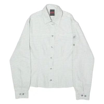 MAMMUT Womens Shirt White Check Long Sleeve S
