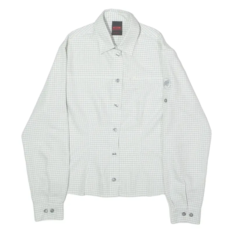 MAMMUT Womens Shirt White Check Long Sleeve S