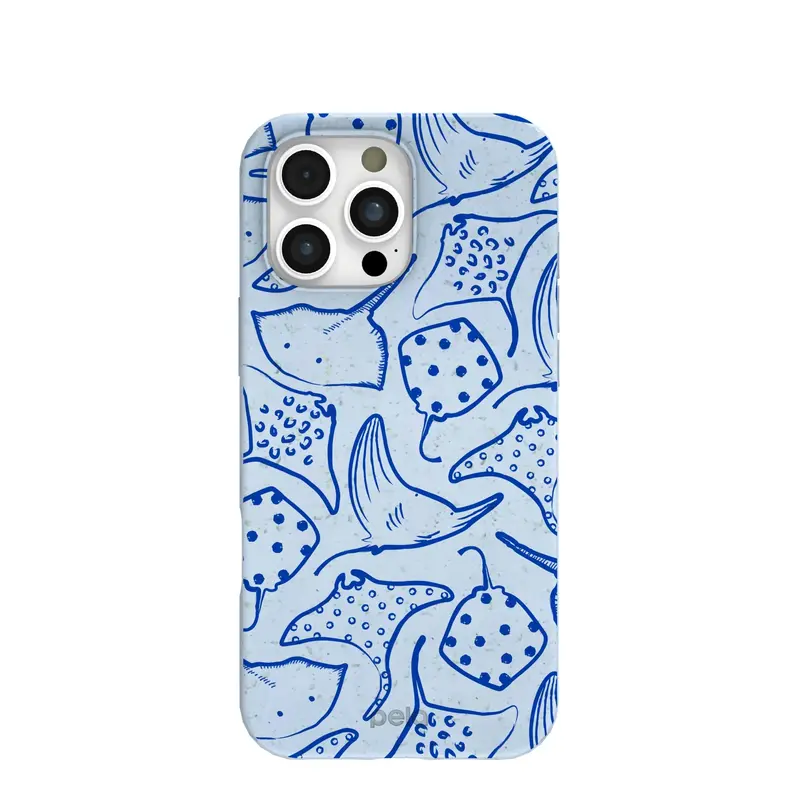 Powder Blue Stingray Fever iPhone 16 Pro Max Case