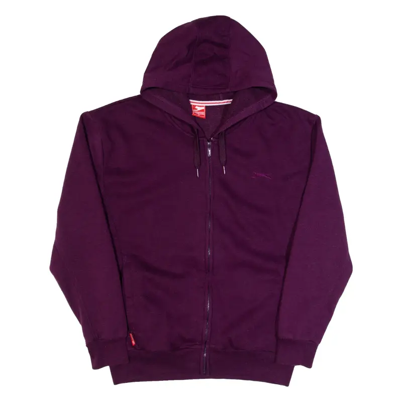 SLAZENGER Mens Purple Hoodie Full Zip M