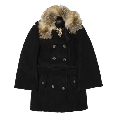 LAUNDRY By Shelli Segal Pea Coat Black Wool Womens XS