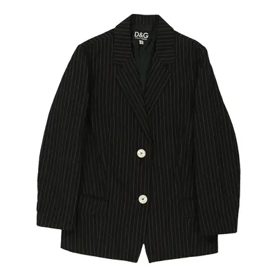 Dolce & Gabbana Striped Blazer - Small Black Cotton Blend | Size: small