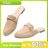 MUSSHOE Mules for Women Flats Comfortable Slip on Women Mules Backless Loafers