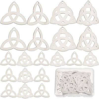 40Pcs 2 Style 304 Stainless Steel Pendants