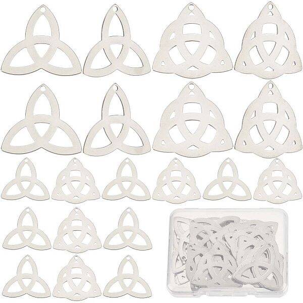 40Pcs 2 Style 304 Stainless Steel Pendants