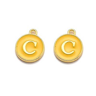 Golden Plated Alloy Enamel Charms