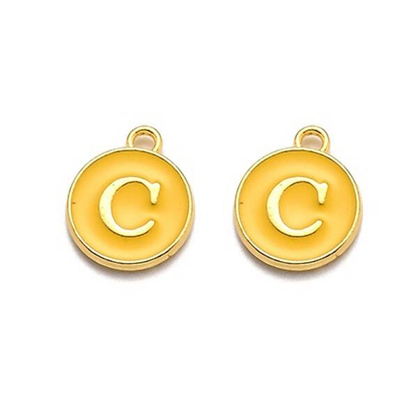Golden Plated Alloy Enamel Charms