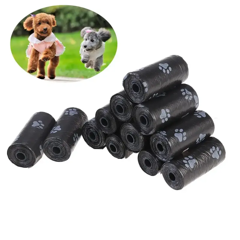 10/20 roll thick leak-proof dog poop bag | Portable cat and dog garbage bag dispenser | Scented, biodegradable, tear-resistan...